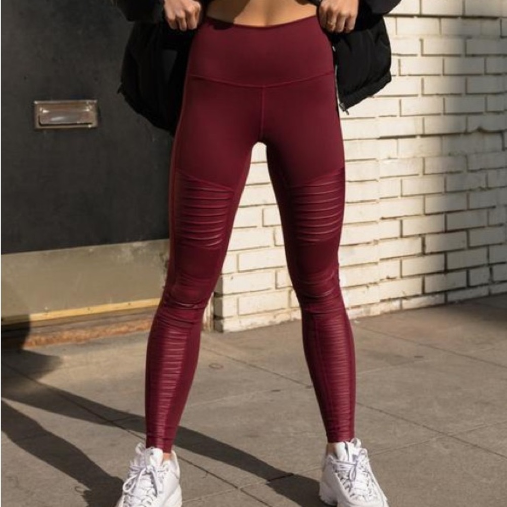 ALO Yoga Burgundy Leggings